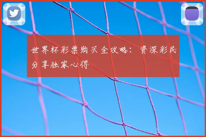 世界杯彩票购买全攻略:资深彩民分享独家心得